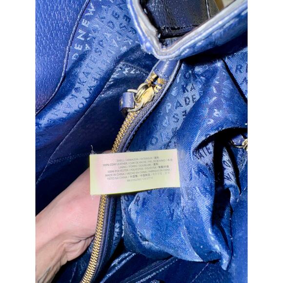 Kate Spade Tote Large Navy Blue Vintage Grand Street Gabriel Quiet Luxury - Picture 13 of 16
